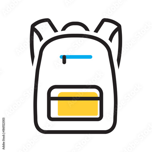 Vector multi color icon for Backpack