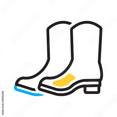 Vector multi color icon for Boots