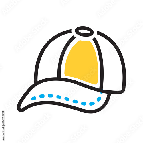 Vector multi color icon for Cap