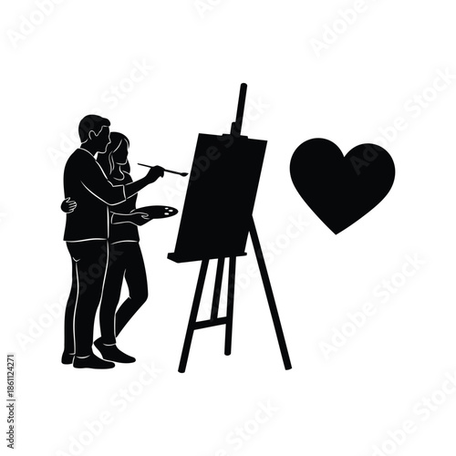 Couple Painting Together: Creative Love Art Experience