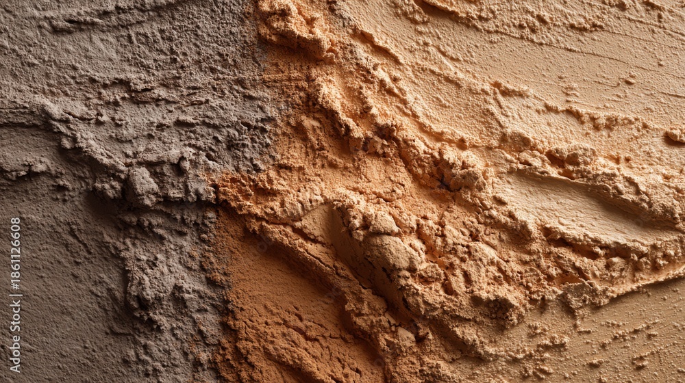 Fototapeta premium Textured Close-Up of Natural Makeup Powders and Mineral Ingredients on a Neutral Background for Beauty and Cosmetic Product Photography