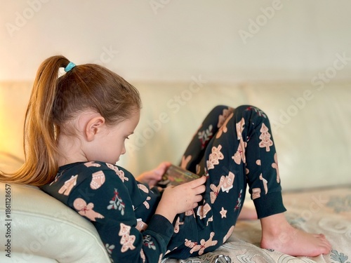 Girl on the couch with phone