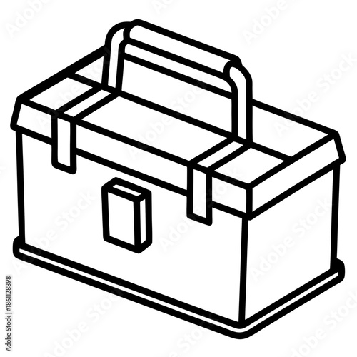 Toolbox line art vector