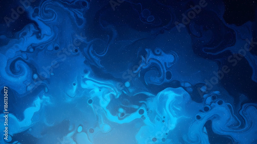 Mesmerizing vibrant blue abstract swirling liquid background with a glowing effect, perfect for creative projects, presentations, or digital art designs.