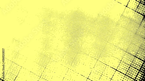Old graph paper and screens for designer and graphic designer. Yellow and black