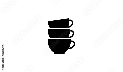 Red mug cartoon vector illustration isolated on white for coffee tea and hot drink concept