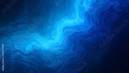 Mesmerizing vibrant blue abstract swirling liquid background with a glowing effect, perfect for creative projects, presentations, or digital art designs.
