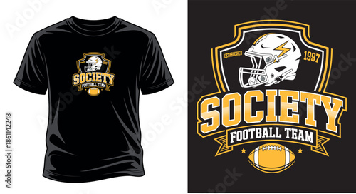 American football graphic vector art T-shirt design