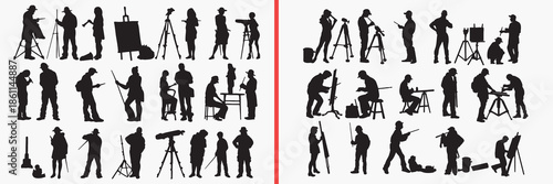 standing walking people silhouette vector, human pose black silhouettes, daily activity illustration set, casual people outline art, urban lifestyle vector collection, people icon set, walking clipart