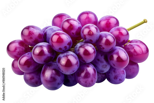 Fresh Purple Grapes Realistic PNG