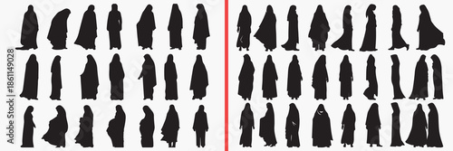 long coat silhouette vector, winter clothing black silhouettes, fashion outerwear illustration set, coat outfit outline art, apparel vector collection, clothing icon set, coat clipart silhouettes, fas