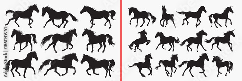 horse silhouette vector, farm horse black silhouettes, wild horse illustration set, animal running outline art, equestrian vector collection, horse icon set, animal clipart silhouettes, nature graphic