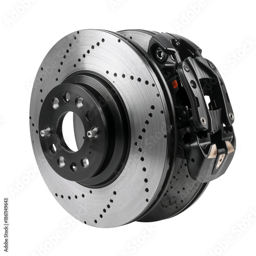 Brake Disc and Caliper Assembly for Vehicle Under Bright Light