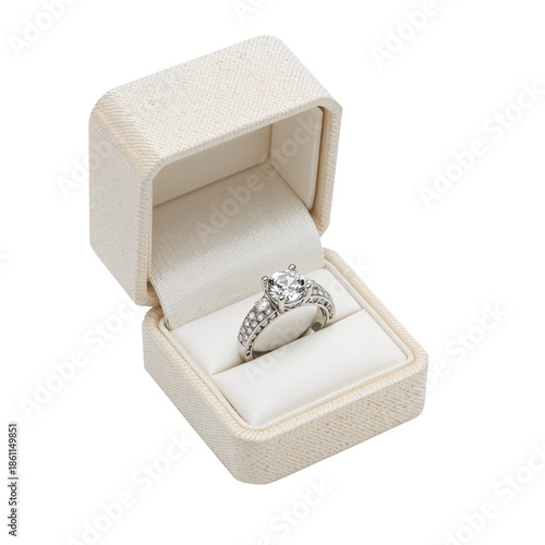 Beautiful Ring Displayed in a Simple Box for a Special Moment in Life