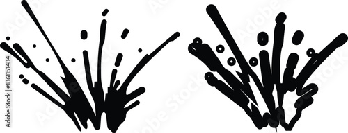 water drop ion icon set in flat and line style, liquid droplet and hydration symbol collection with aqua, fluid and moisture concepts, minimal monochrome vector graphic group