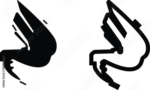 water drop ion icon set in flat and line style, liquid droplet and hydration symbol collection with aqua, fluid and moisture concepts, minimal monochrome vector graphic group