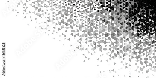 Abstract geometric triangle pattern background isolated on white background, illustration