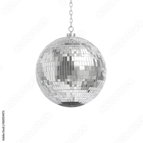Shiny Disco Ball Reflecting Light in a Party Setting