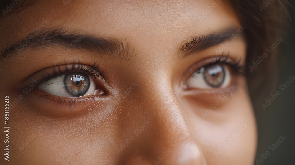 Fototapeta premium Detailed close up of a person s captivating eyes showcasing the intricate textures of the iris and surrounding skin