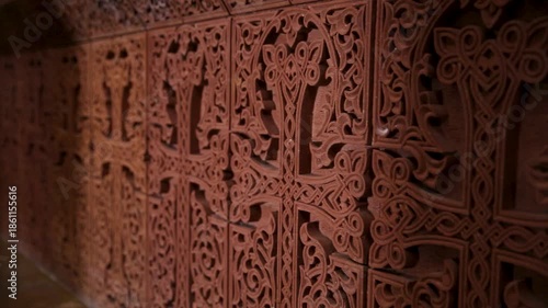 an Armenian architectural monument and shrine, consisting of a stone stele with a carved image of a cross