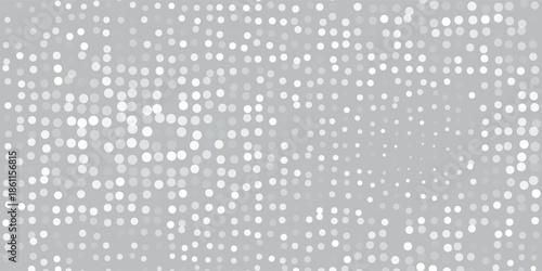 Transparant dot silver halftone gradient texture. Vanishing polka dot background. Repeating dots gradation abstract simple art