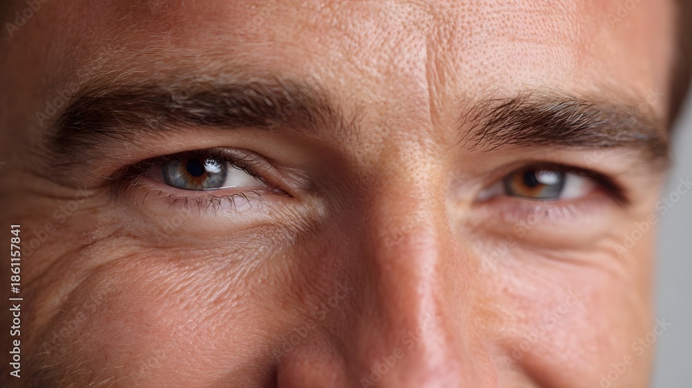 Fototapeta premium Close up portrait of a man s expressive eyes showing signs of aging and a warm caring gaze