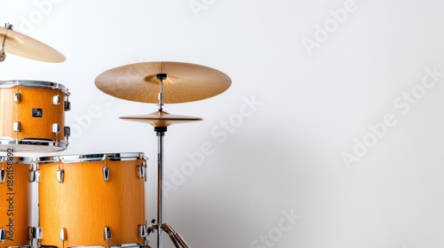 Wallpaper Mural Percussion drum set with vibrant yellow finish showcased in studio setting Torontodigital.ca