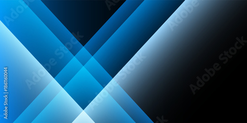 Abstract background featuring smooth dark blue gradients with overlapping transparent geometric layers. Ideal for business presentations, website design, digital marketing and modern branding projects