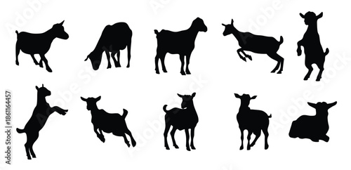  collection of black silhouette illustrations of qurban