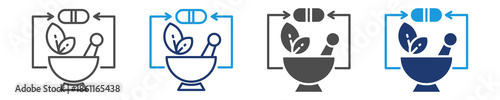 alternative medicine icon sheet with multi style