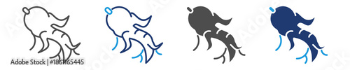 ginseng icon sheet with multi style