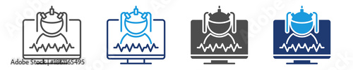 biofeedback icon sheet with multi style
