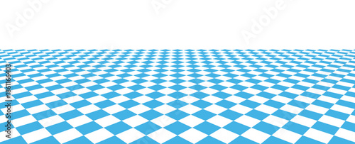 blue checkerboard floor in perspective pool checkered tile