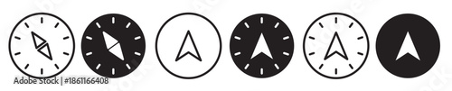 compass stationary icon navigation symbol in glyph icon 