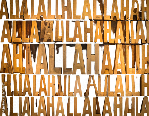 Wooden blocks spelling 