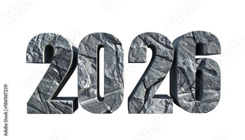 Three-dimensional, stone-textured 