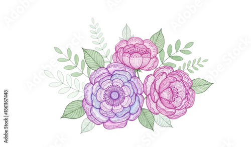 Beautiful festive cupcake vector set with berries cream and birthday candles isolated on white background