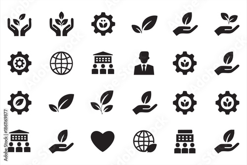Corporate Sustainability Icons for Environmental Governance Systems