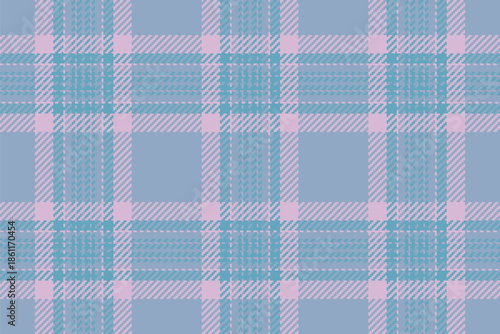 Celtic textile seamless fabric, random check vector tartan. Traditional texture plaid pattern background in pastel and light colors.