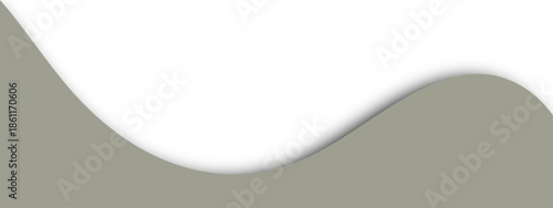Vector illustration of an abstract 3d wave background featuring a blank white paper sheet with a curled corner and shadow on a light textured template for business document page design