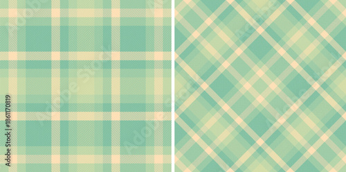 Seamless textile tartan of texture fabric plaid with a vector pattern background check. Set in nature colors for decorating styles interior .