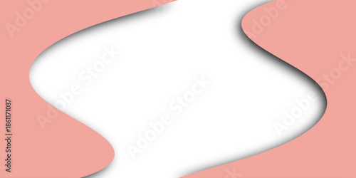 Vector illustration of a blank 3d paper sheet with a curled corner and abstract wave design providing empty space for a business message or document template