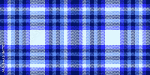 Tape check plaid pattern, dining room background vector fabric. Design texture textile tartan seamless in blue and light colors.
