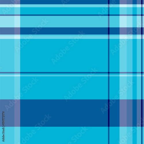 Cultural tartan background plaid, school vector texture pattern. Luxury seamless check fabric textile in cyan and blue colors.