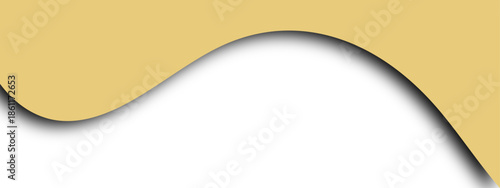 Abstract golden frame vector background with a folded paper curl design and blank white sheet template featuring elegant light textures and shadows for an artistic business card or document wallpaper