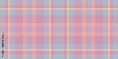 Bag texture fabric seamless, veil background plaid vector. Carpet check pattern tartan textile in pastel and light colors.