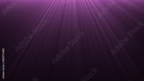 Abstract Purple Light Rays on Dark Background, Seamless Loop.