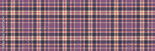 Festival fabric seamless pattern, illustration plaid background check. Floor textile tartan vector texture in pink and dark colors.