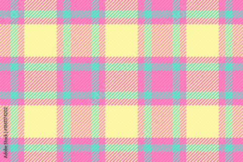 Mother background pattern texture, nyc plaid seamless fabric. Sketching check vector tartan textile in pink and yellow colors.