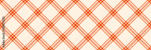 Sexual texture fabric plaid, handmade check seamless pattern. Poster textile background vector tartan in old lace and red colors.